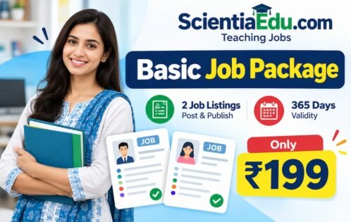 ScientiaEdu Basic Job Package for Teaching Jobs – 2 Job Listings for ₹199